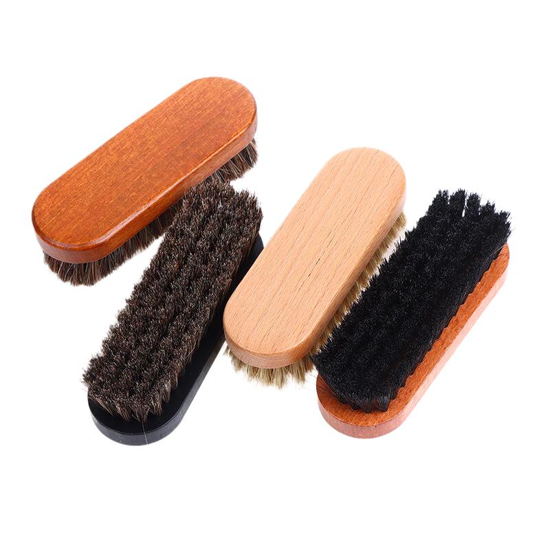 Brushing Boot Horse - فرشاة شعر حصان للعناية بالأحذية بمقبض
