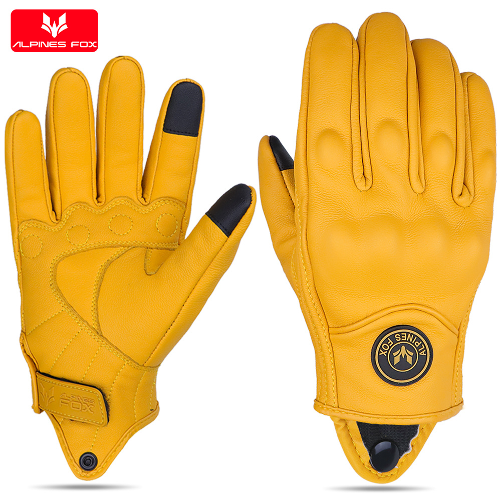 Horse Riding Glove - قفازات جلدية للدراجات النارية بتصميم عتيق