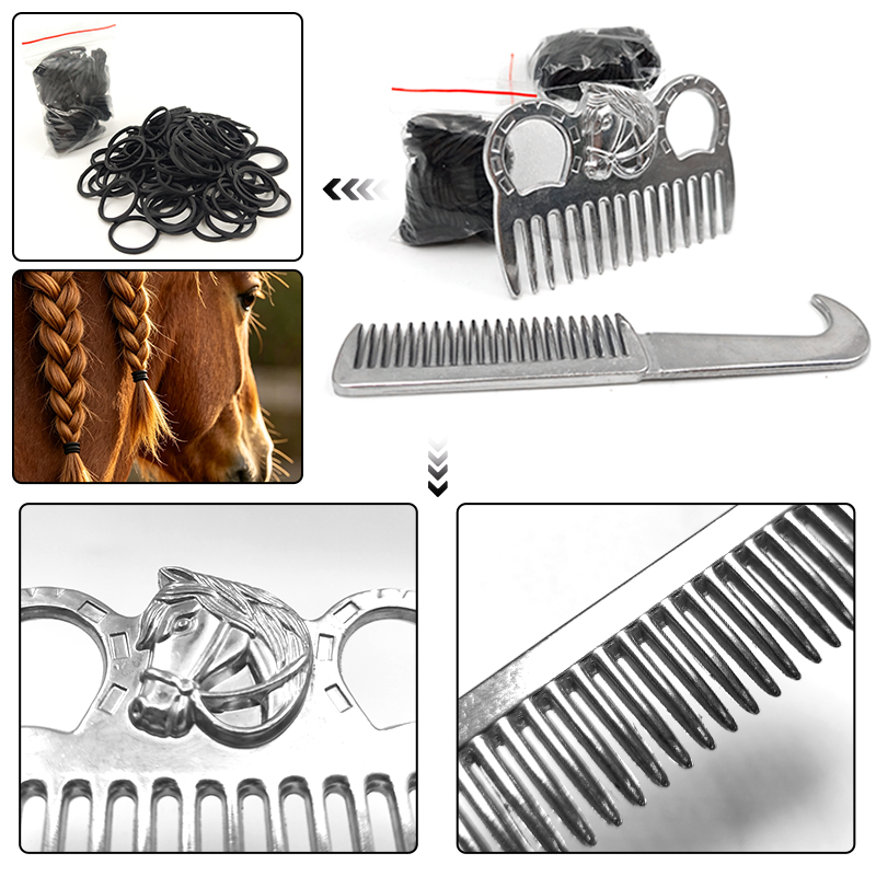 طقم تنظيف شعر ذيل وعرف الحصان  - مراجعة Grooming Kit Horse وسعره
